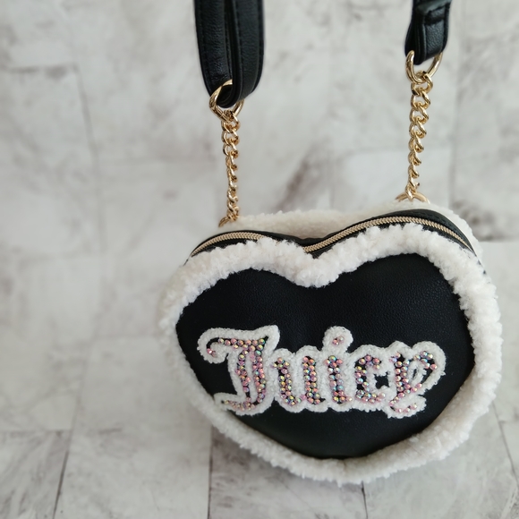 Juicy Couture Heart-Shaped Black and White Bag - Picture 2 of 6
